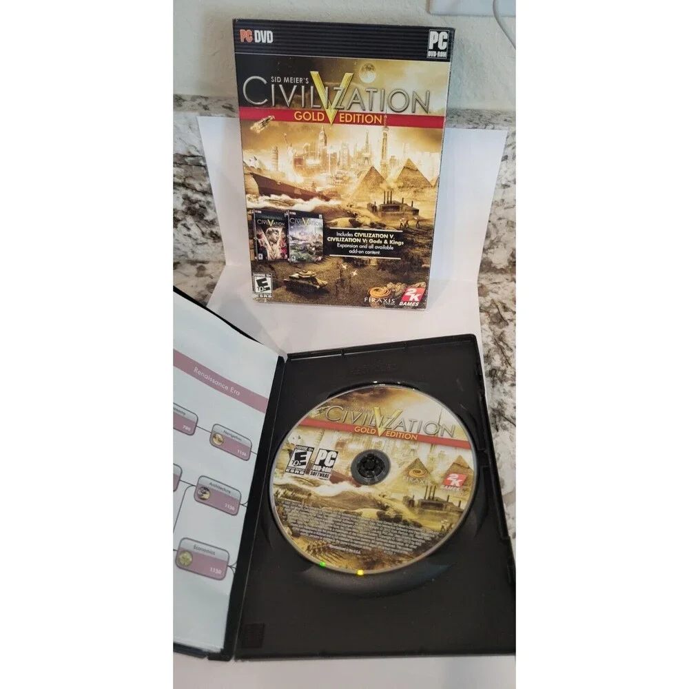 Sid Meier's Civilization V: Gold Edition (PC, 2013) TESTED